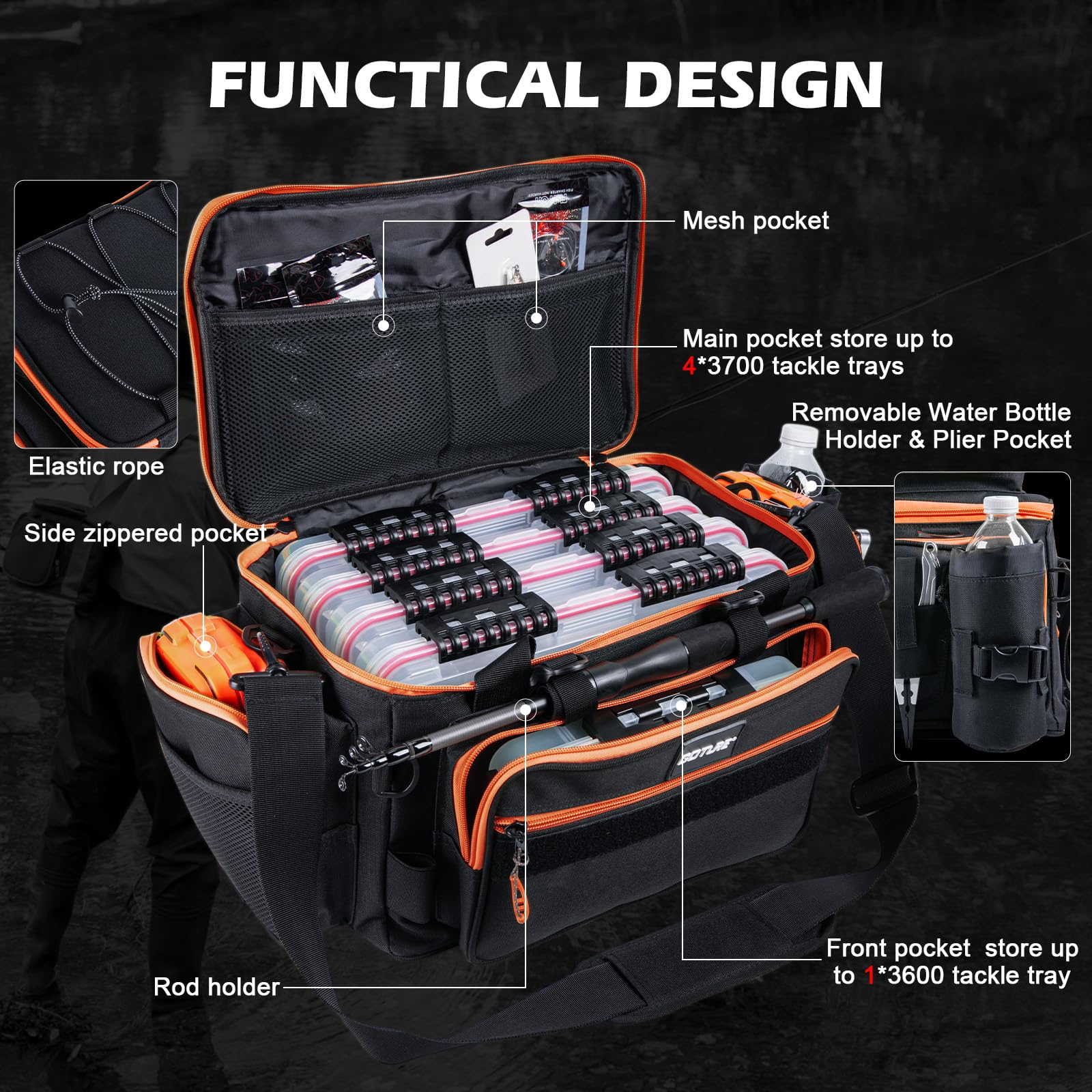 Fishing Bag Waterproof - Goture Portable Travel Fishing Set Telescopic