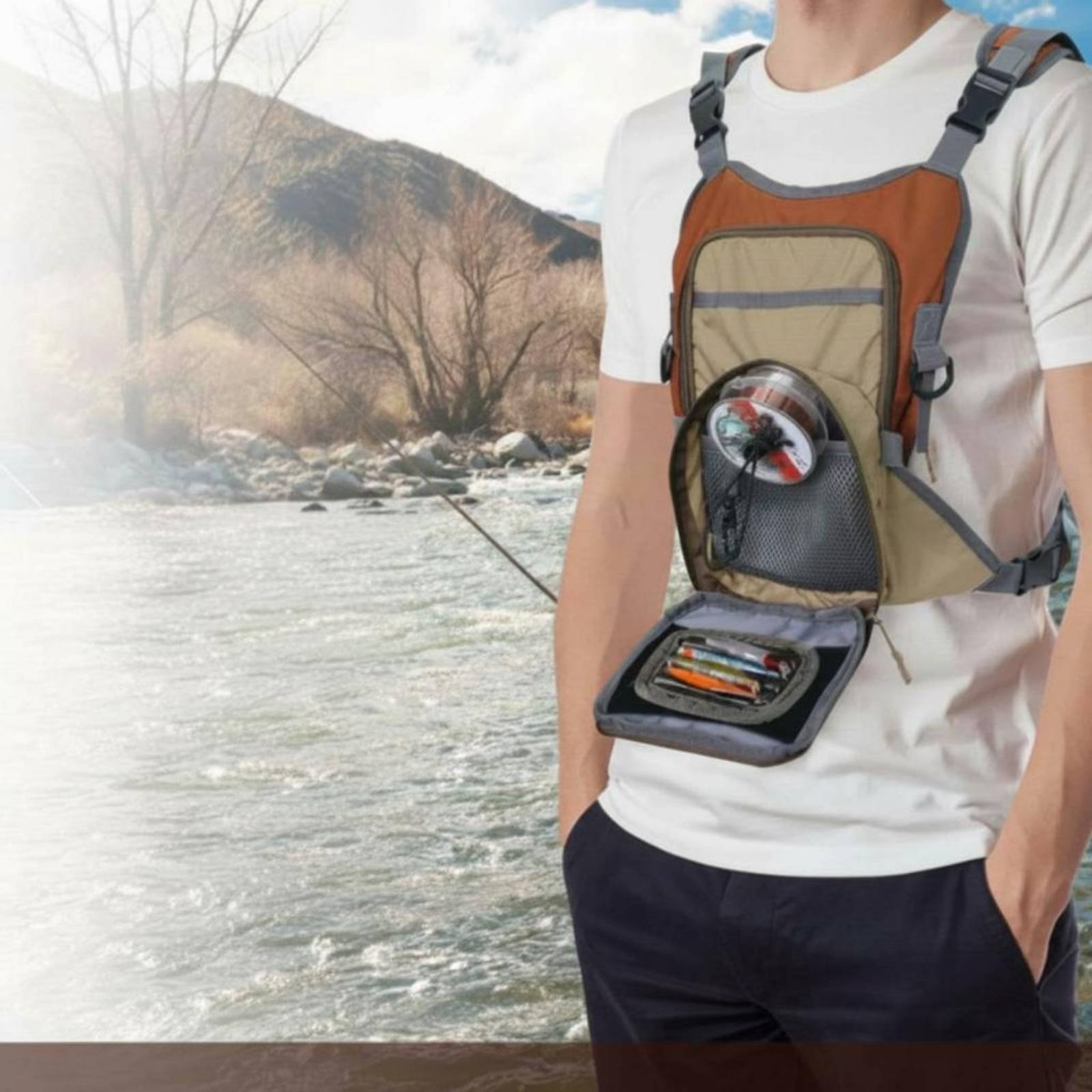 Fishing Vest Fly Fishing Chest - Fishing Bag Waterproof review and price